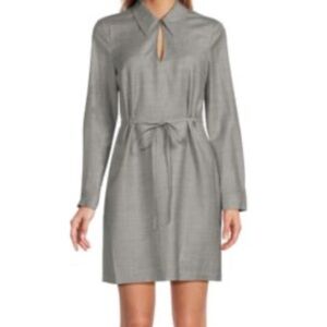 Theory Virgin Wool Fit & Flare Minidress